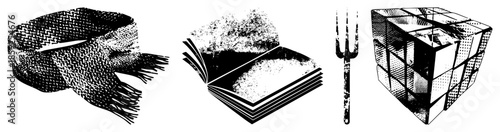 book trident cube vector