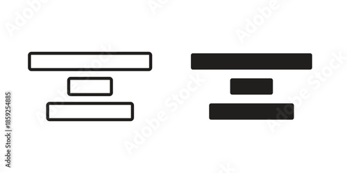 Align center icons symbol collection. Vector Illustration. vector icon set.