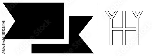 abstract geometric shapes black and white