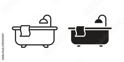 Bathroom icons symbol collection. Vector Illustration. vector icon set.