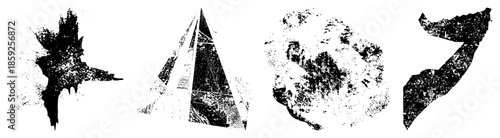 abstract black ink splatters and smudges