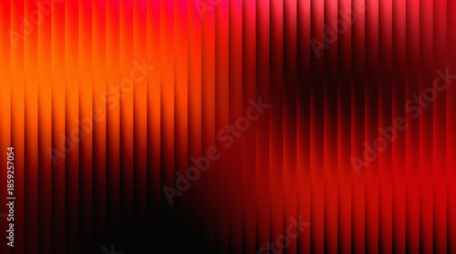 Vibrant vertical lines with a warm gradient background transitioning from bright orange to deep red hues