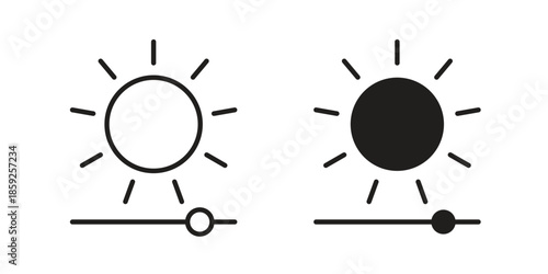 Brightness icons symbol collection. Vector Illustration. vector icon set.