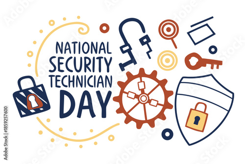 NATIONAL SECURITY TECHNICIAN DAY vector illustration 