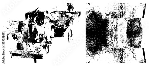 abstract black and white vector illustration