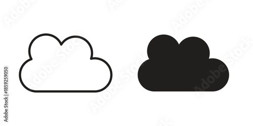 Cloud icons symbol collection. Vector Illustration. vector icon set.