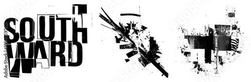 Southward text logo abstract graphic design