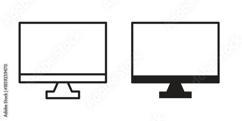 Computer screen icons symbol collection. Vector Illustration. vector icon set.