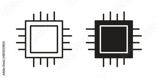 CPU icons symbol collection. Vector Illustration. vector icon set.