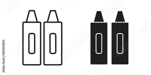 Crayon icons symbol collection. Vector Illustration. vector icon set.