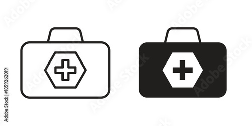 Doctor bag icons symbol collection. Vector Illustration. vector icon set.