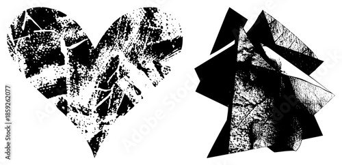 broken heart and abstract