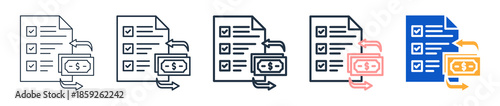 Cost Allocation different style icons set vector illustration. 
