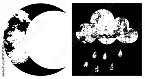 moon and rain cloud