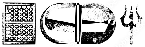 abacus compass trident vector