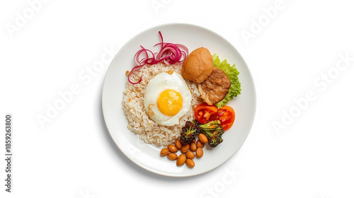 Rice Plate With Egg Meat