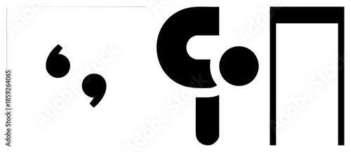 graphic punctuation symbols minimalist vector