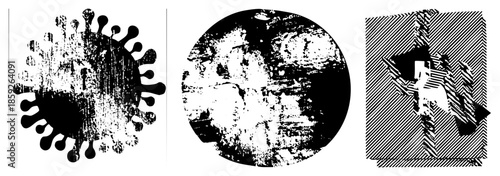 virus particle abstract texture set