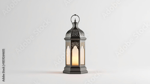Traditional Arabic Lantern With Candle