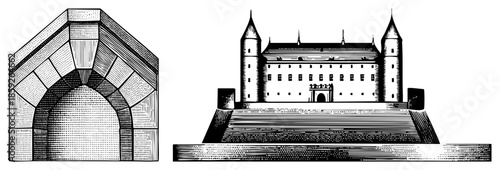 and gateway vector illustration