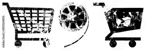 shopping cart film reel cart