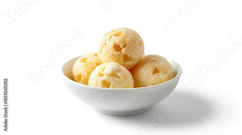 Textured Yellow Dessert Scoops Bowl