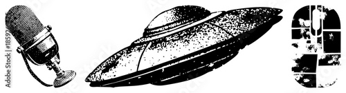 microphone ufo computer mouse vector
