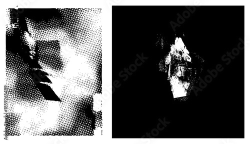 halftone portrait vector abstract