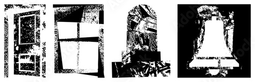 door window tomb bell vector