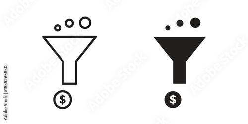 Funnel icons symbol collection. Vector Illustration. vector icon set.