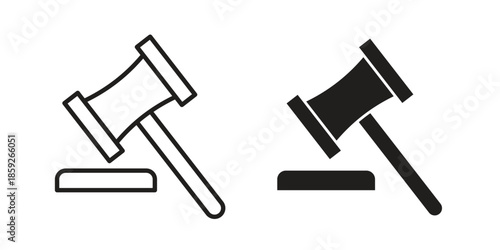 Gavel icons symbol collection. Vector Illustration. vector icon set.
