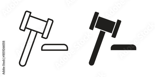 Gavel icons symbol collection. Vector Illustration. vector icon set.