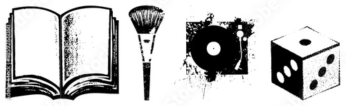 open book makeup brush vinyl record die