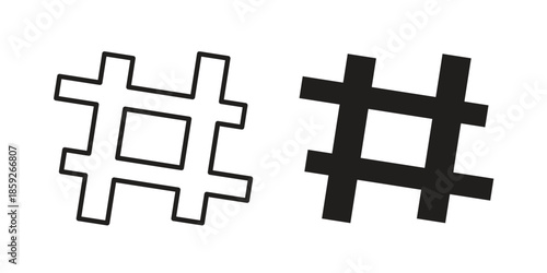 Hashtag icons symbol collection. Vector Illustration. vector icon set.