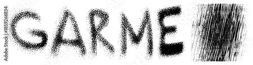 text logo garme dot matrix style