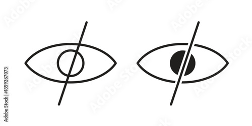 Hide icons symbol collection. Vector Illustration. vector icon set.