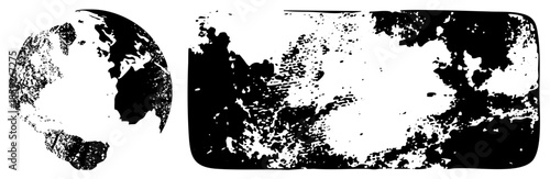 earth globe and map vector illustration