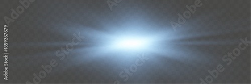 Cold Blue Star Flare on Dark Background