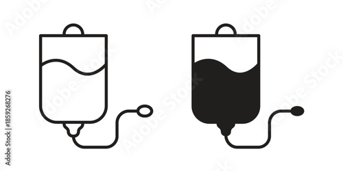 IV bag icons symbol collection. Vector Illustration. vector icon set.