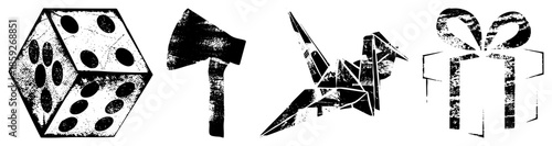 dice origami bird gift box