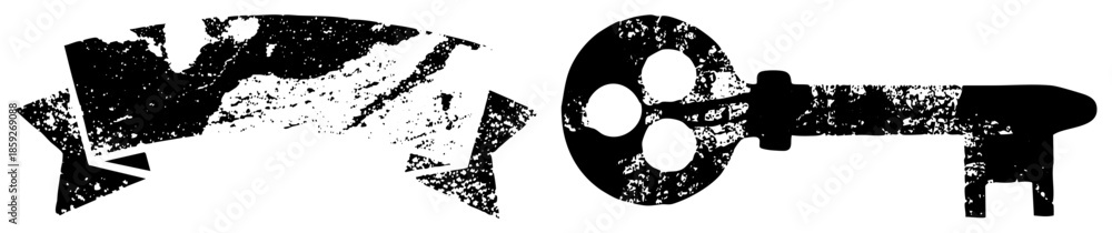 Obraz premium key and banner graphic