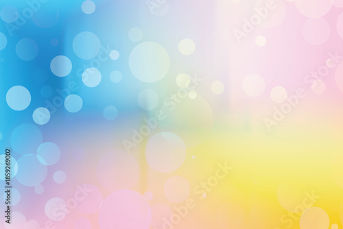 Soft bokeh background with pastel colors abstract light circles for festive celebrations and dreamy designs gentle blur effect EPS Vector