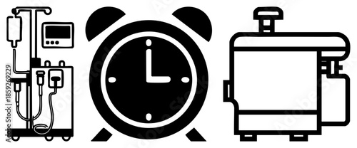 medical equipment alarm clock suitcase