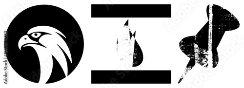 eagle head flame isolated