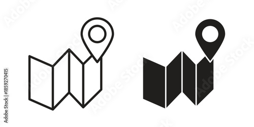 Map icons symbol collection. Vector Illustration. vector icon set.