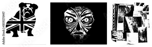 Bulldog with Union Jack isolated