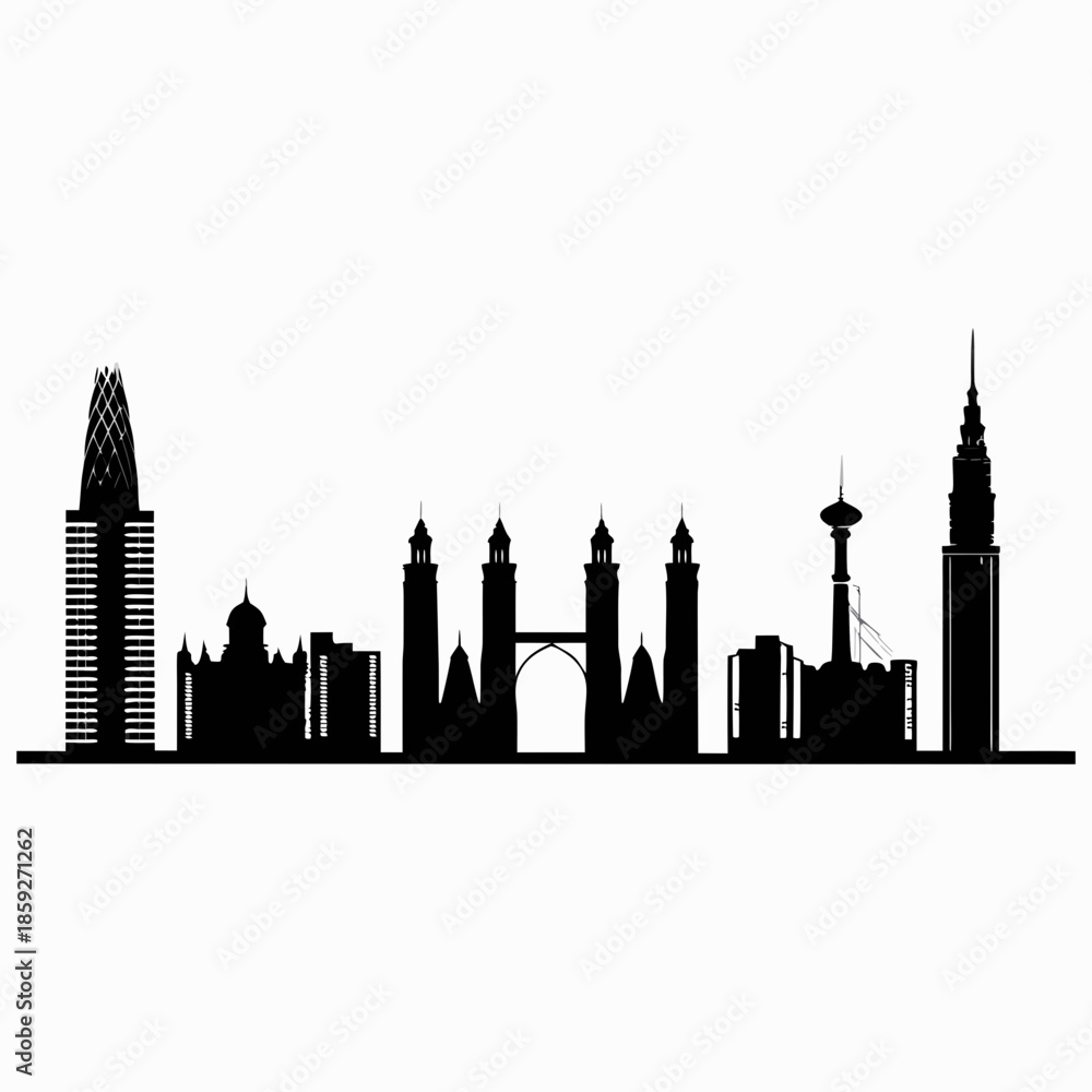 Obraz premium city skyline vector