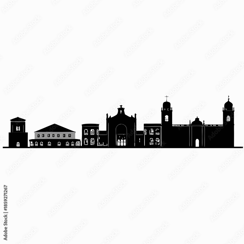 Obraz premium city silhouette vector