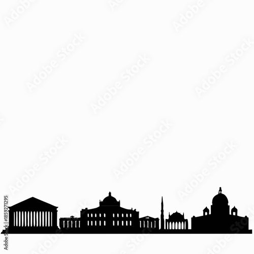 vector illustration of the city hall