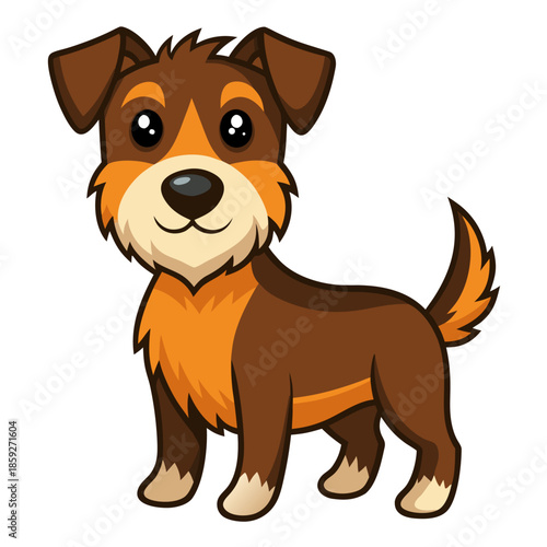 Dog cartoon vector illustration